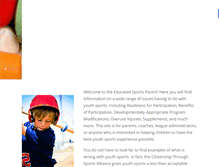 Tablet Screenshot of educatedsportsparent.com